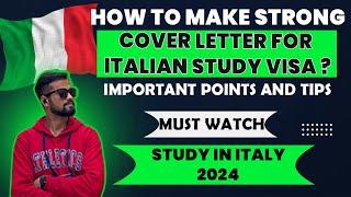 HOW TO MAKE STRONG COVER LETTER FOR ITALIAN  STUDY VISA 2024!!#italystudentvisa #italystudyvisa