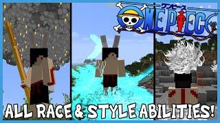 EVERY FIGHTING STYLE, RACE & HAKI ABILITY! Minecraft One Piece Mod Review