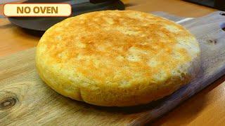 Frying Pan Bread (No Egg, No Oven, No Knead) Easiest Pan bread (No need to touch the dough)