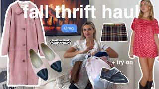 FALL THRIFT HAUL + try on (pinterest inspired thrift haul)