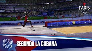 Liadagmis Povea, de Cuba, se ubica segunda en salto triple | Juegos Olímpicos París 2024