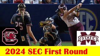South Carolina vs Mississippi State Softball Game Highlights, 2024 SEC Tournament First Round