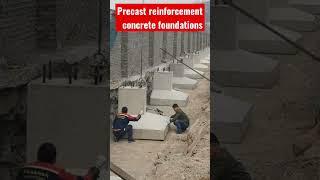 Precast reinforced concrete foundations construction techniques and procedures