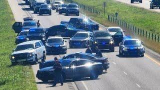 MURDER SUSPECT High Speed Chase. Police Work and Arrests.