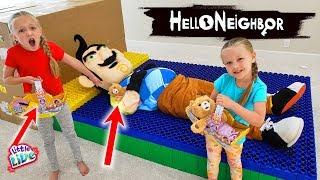 Pregnant Hello Neighbor in Real Life Hide and Seek! Cozy Dozy Toy Scavenger Hunt!