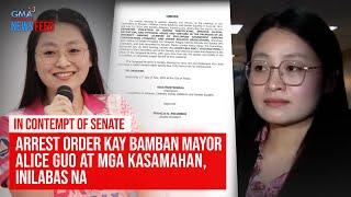 Warrant of arrest kay Bamban Mayor Alice Guo at mga kasamahan, inilabas na| GMA Integrated Newsfeed