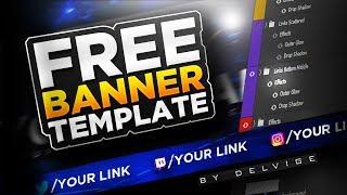 EPIC FREE YouTube Banner Template  - Photoshop CC/Cs6 2017! PSD Download