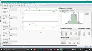 Process capability and performance index using control chart builder - JMP