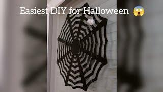 ️️Easiest 5 Minutes DIY Halloween Spiderweb ️ #halloween #halloweendecor #halloweendecor