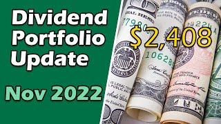 Stocks Purchased and Dividends Collected in November 2022 - Dividend Growth Income Portfolio Update