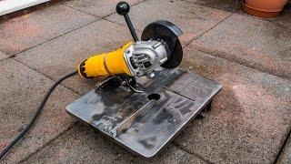 Homemade mini angle grinder stand and metal chop saw 3 in 1