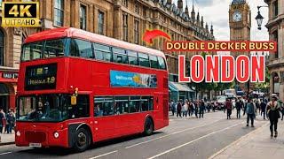 Explore London's Iconic Double Decker Bus Tour Adventure | 4K UHD | London