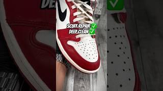 JORDAN 1 LOST AND FOUND ASMR CLEAN AND SCUFF REPAIR SUBSCRIBE for cleaning tips and tricks 