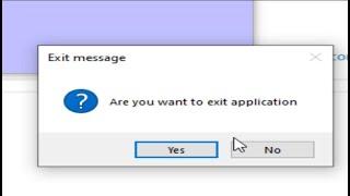 C# Tutorial - message box exit application