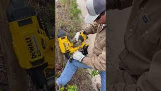 Dewalt cordless fence stapler #dewalt #fencing #tools