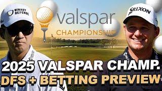 2025 Valspar Championship DFS + Betting Preview : Key Stats, Draftkings Core, Values + Outright Bets