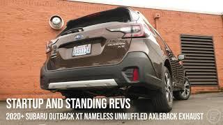 Nameless Performance 2020 Outback XT Axleback Exhaust Muffled vs Muffler Delete