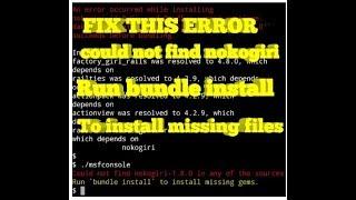 How to fix problem of nokogiri not install in termux while installing metasploit framework