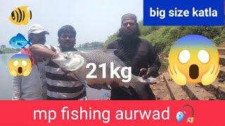 #fish 21kg katla big size katla fishing size catch mp fishing aurwad Record size katla,