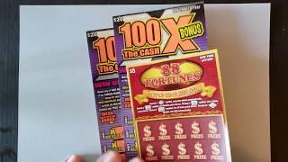 $45 SESSION NEW YORK LOTTERY INSTANT WIN SCRATCH OFF TICKET 88 FORTUNE 100X THE CASH BONUS