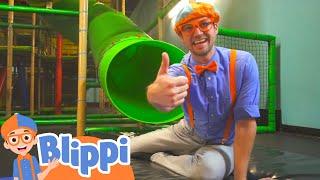 Blippi Visits Kids Club Indoor Playground! | Learn With Blippi | Educational Videos For Kids