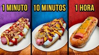 1 Min vs. 10 Min vs. 1 Hora Hot Dogs ¿Cuál eliges tu? 