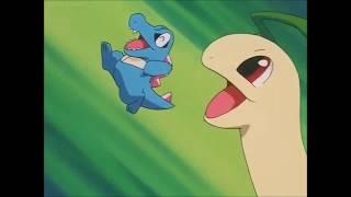 Ash Calls Totodile And Bayleef