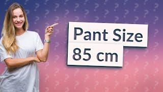 What pant size is 85 cm?