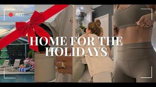 HOME FOR THE HOLIDAYS VLOG | time with family | home workouts | family golf :)