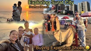 Exploring Surat City ,Dumas Beach ️|| Buying Expensive Shoes ||First Expensive Shopping of My Life