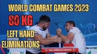 Armwrestling World Combat Games 2023 | 80 KG Left Hand Eliminations