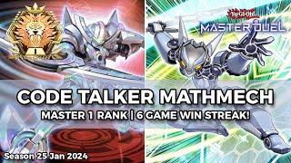 70% Win Rate! Master 1 Rank Code Talker Mathmech Deck (Jan. 2024) - Yu-Gi-Oh! Master Duel