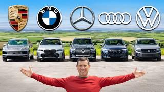 BMW v Porsche v Mercedes v Audi v VW: Which is best?