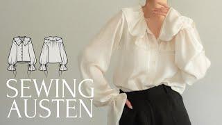 DIY Romantic Cottagecore Ruffled Regency Style Blouse / Sewing Tutorial + PDF Sewing Pattern