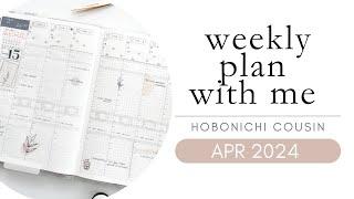 hobonichi cousin | functional plan with me | apr 2024