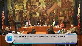 Burbank City Council Meeting - November 26, 2024