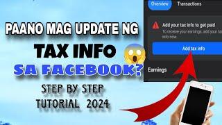 Paano mag update ng tax info sa Facebook? step by step tutorial 2024