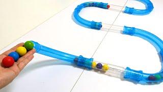 Marble Run  Winding slider tunnel & handmade transparent board gimmick course