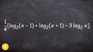 Learn to condense logarithmic expressions to one single logarithm