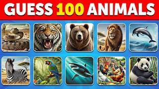 Guess 100 Animals in 10 Minutes (Animal Quiz)