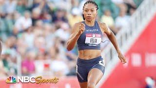 Allyson Felix hustles into 200m semis at Olympic Trials | NBC Sports