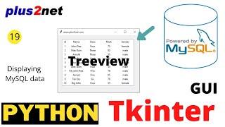 Connecting and displaying MySQL table data in Tkinter window using Treeview insert with columns