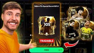 I Found THE FREE SECRET 105 TRADABLE Ballon d'Or PACK in FC MOBILE!!