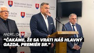 „Vyprosím si tvrdenie, že my blokujeme nejaký zákon.” Danko ostro na Erika Tomáša