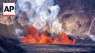 Stunning videos show Hawaii's Kilauea volcano erupting