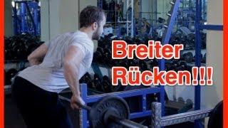 Breiter Rücken mit Langhantel rudern vorgebeugt (Rückenübung) natural Bodybuilder Flavio Simonetti