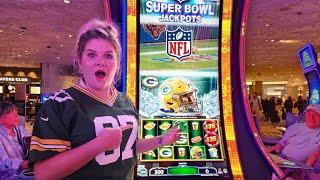 The NFL Super Bowl Jackpots Slot Machine Has Made it to Las Vegas!!