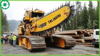 Amazing Fastest Big Tree Cutting Machines | Extreme Dangerous Monster Stump Removal Excavator