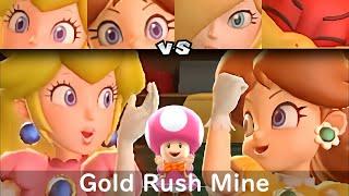 Super Mario Party Peach and Daisy vs Rosalina and Pom Pom #157 Gold Rush Mine