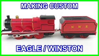 Making Custom James as Eagle Winston the red engine Trackmaster Thomas and friends